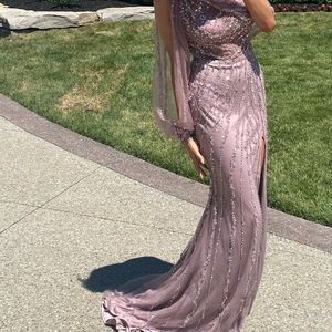 Beaded mauve dress